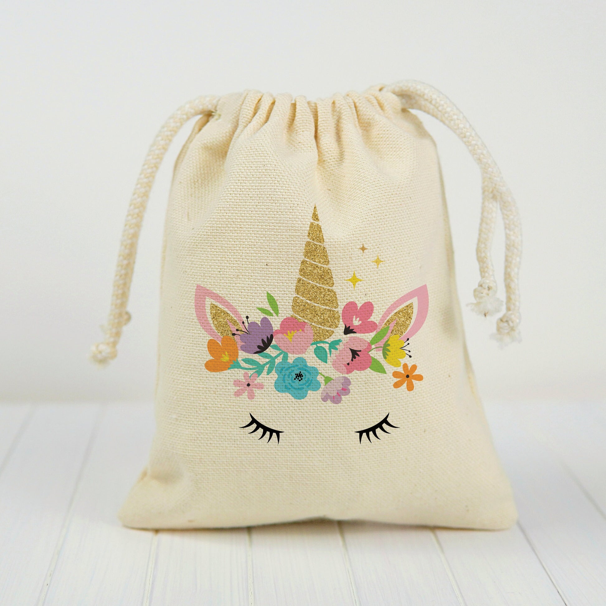 Unicorn Party Favor Bags - Perfect for Unicorn Themed Parties & Events! - Drawstring Bags - Sold Individually