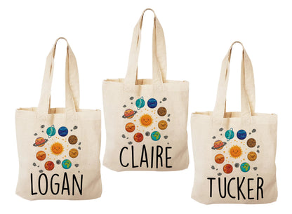 Personalized Space Party Favor Bags - Set of Three Bags