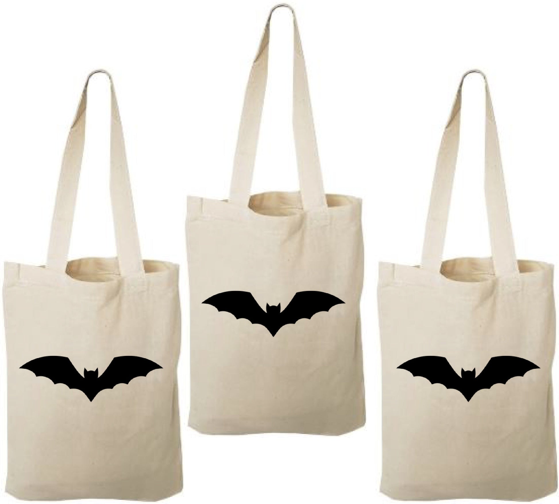 Bat Party Favor Bags - Set of 3 Halloween Treat Bags
