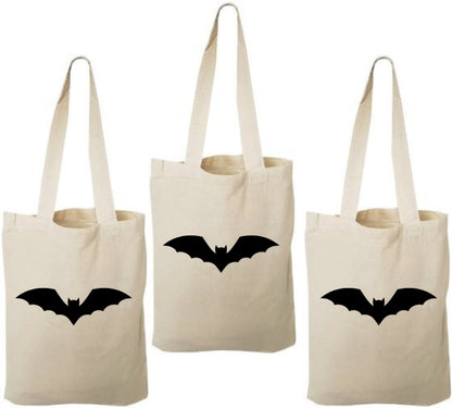 Bat Party Favor Bags - Set of 3 Halloween Treat Bags
