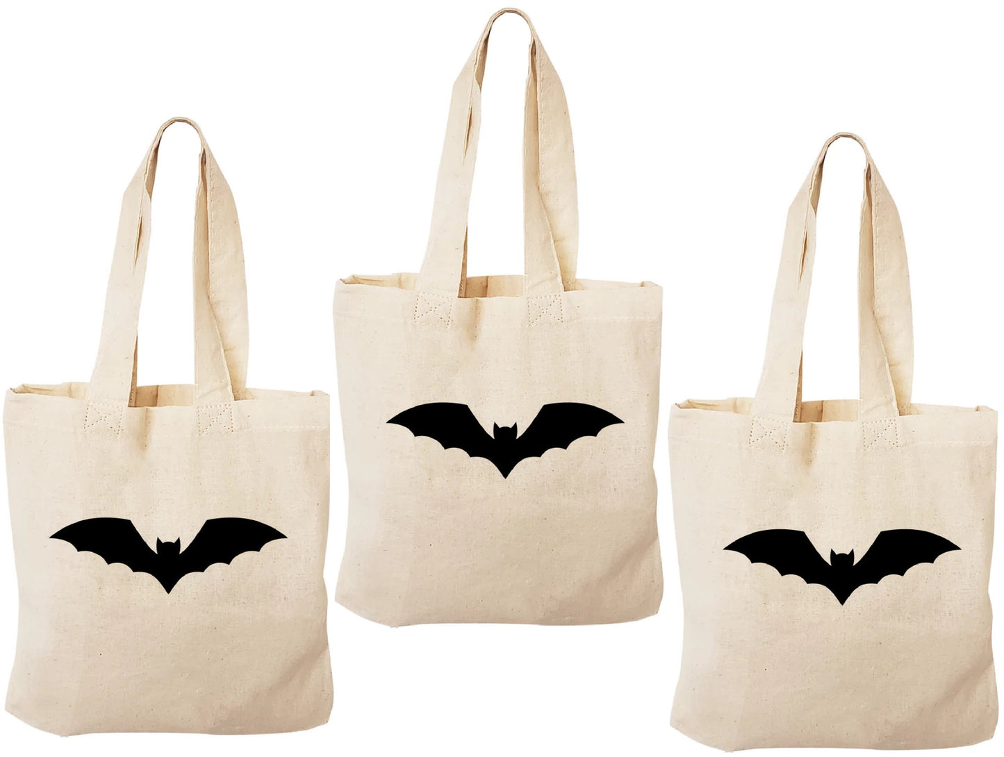 Bat Party Favor Bags - Set of 3 Halloween Treat Bags