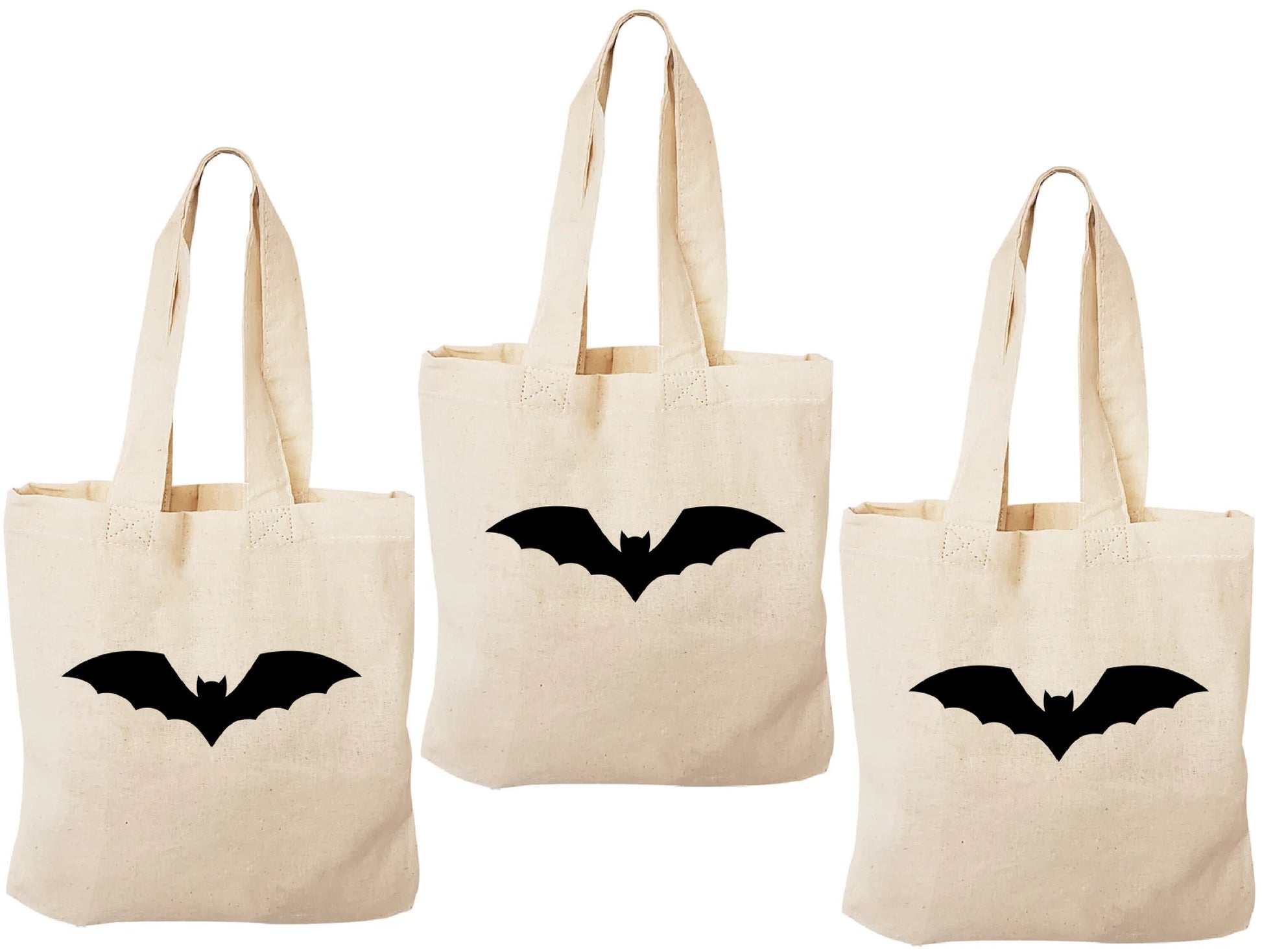 Bat Party Favor Bags - Set of 3 Halloween Treat Bags