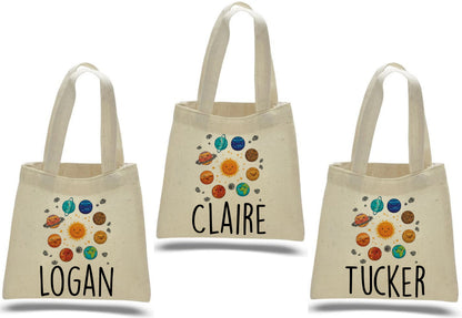 Personalized Space Party Favor Bags - Set of Three Bags