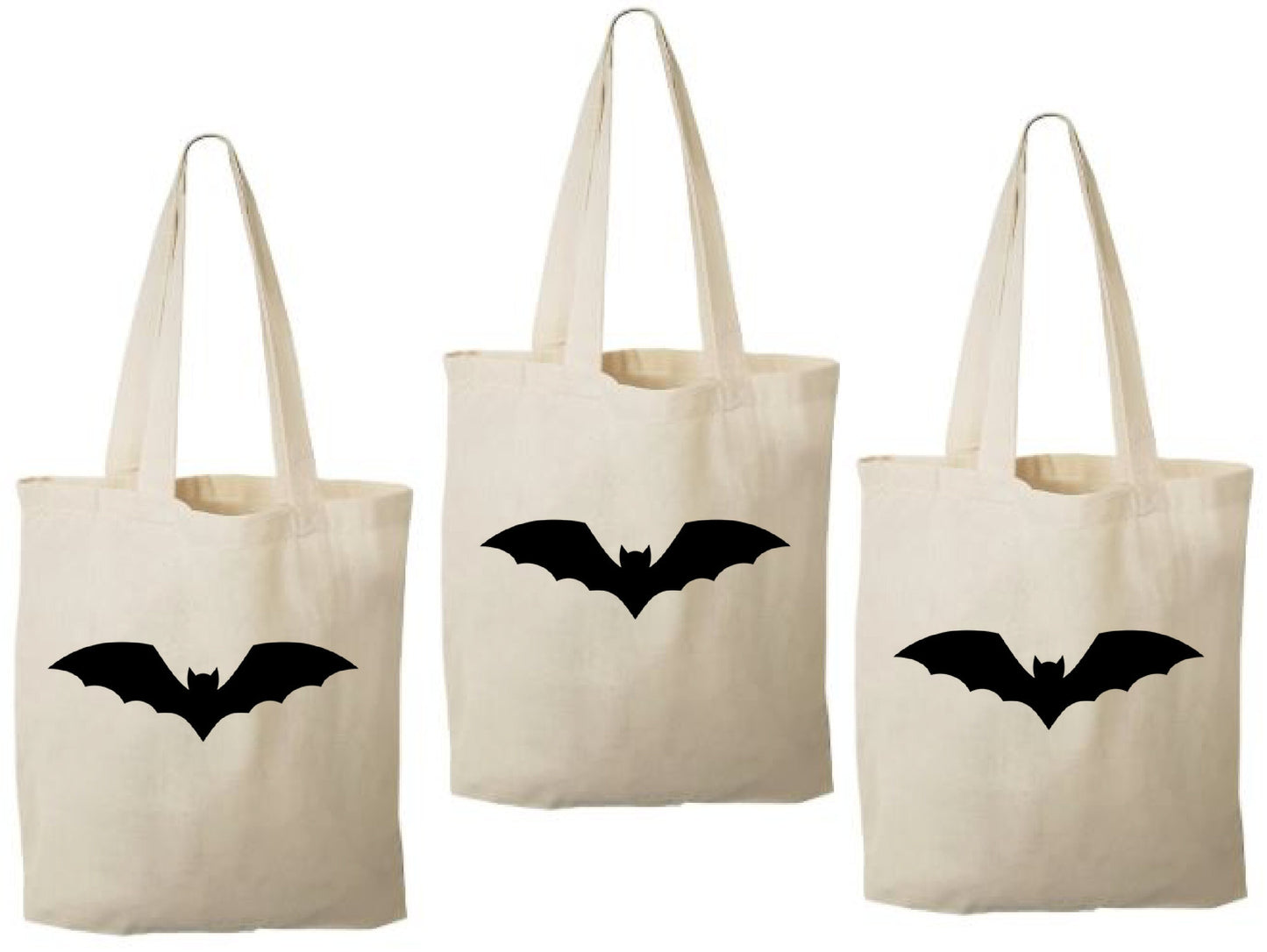 Bat Party Favor Bags - Set of 3 Halloween Treat Bags