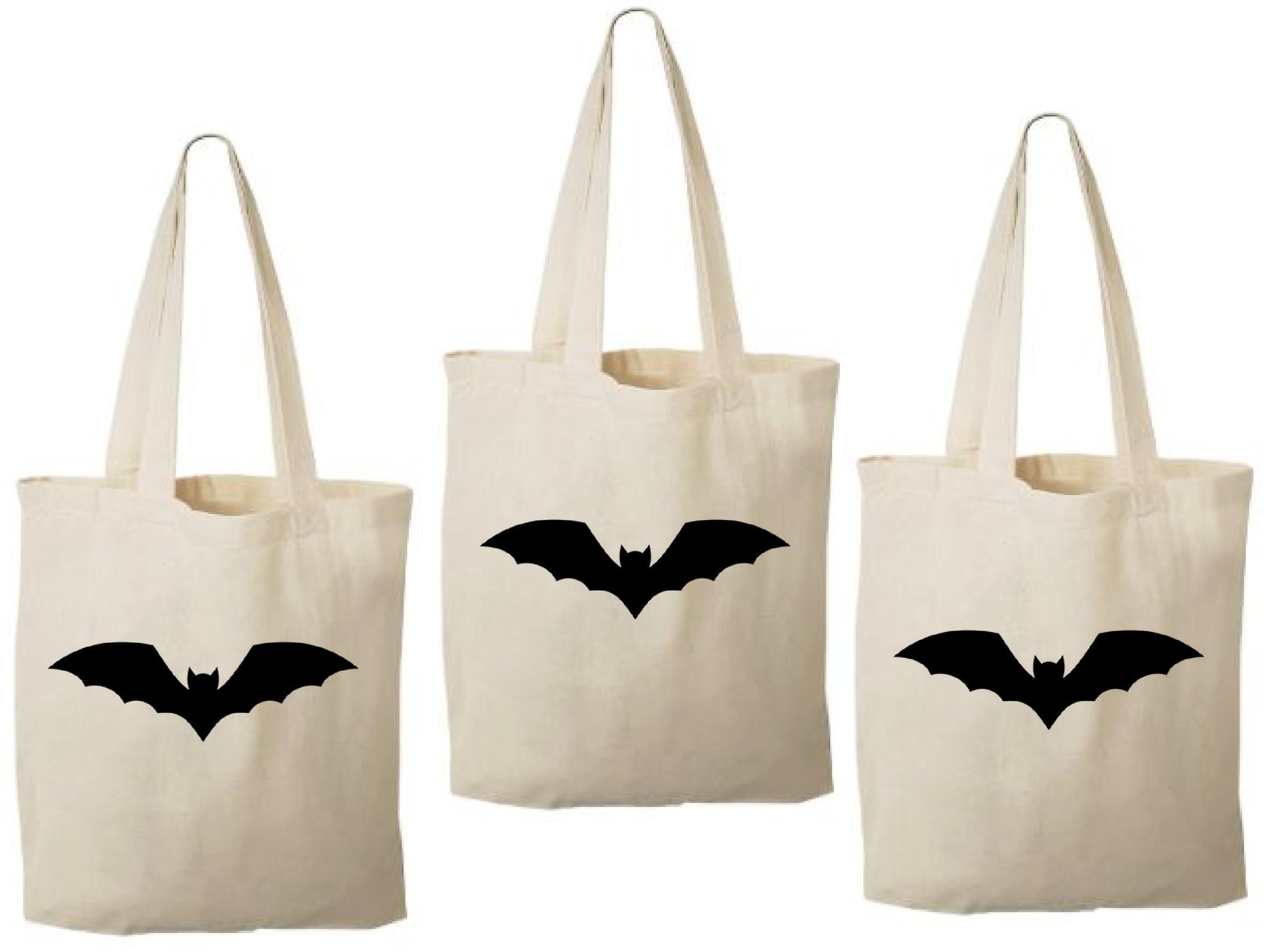 Bat Party Favor Bags - Set of 3 Halloween Treat Bags