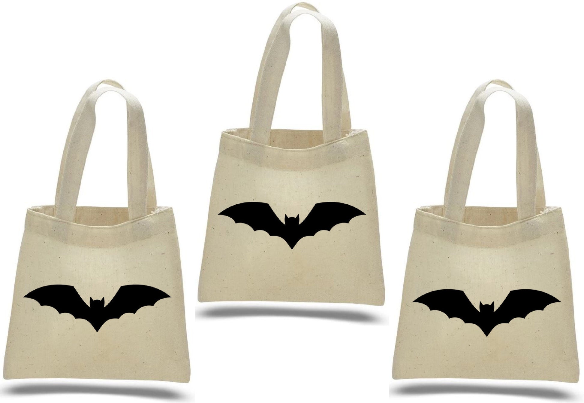 Bat Party Favor Bags - Set of 3 Halloween Treat Bags