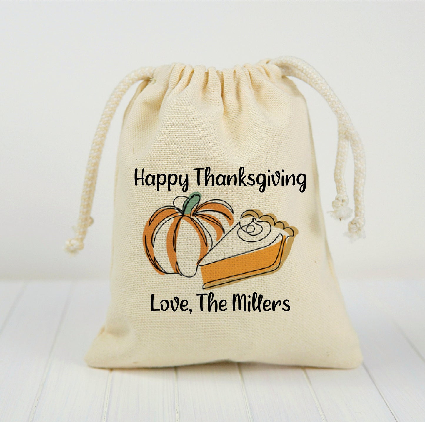 Thanksgiving Party Favor Bags - Perfect for Thanksgiving Parties - Canvas Party Favor Bags with Sturdy Drawstrings