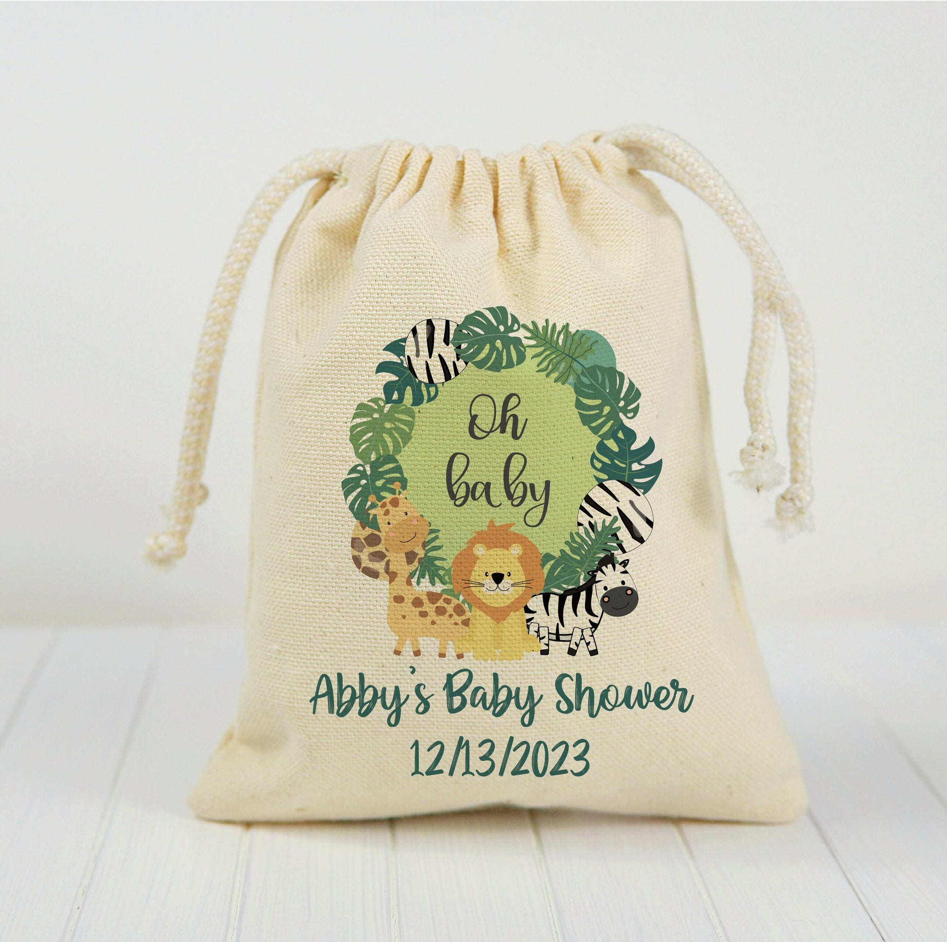 Custom Safari Baby Shower Party Favor Bags