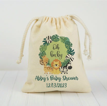 Custom Safari Baby Shower Party Favor Bags