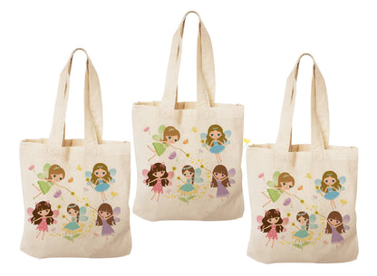 Fairy Party Favor Bags • Reusable Fairy Goodie Bags • Girls Birthday Treat Bags with Handles • Princess Fairy Birthday Gift Bags