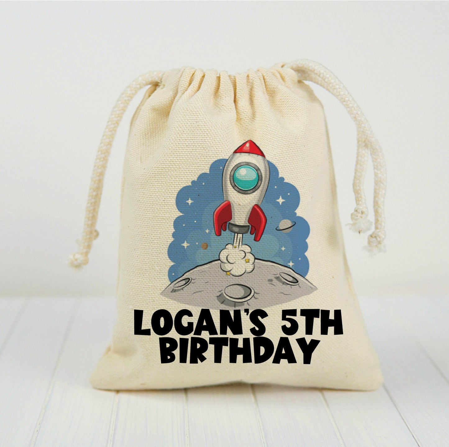 Custom Outer Space Party Favor Bags