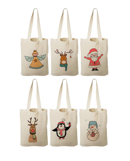 Christmas Party Favor Bags - Set of Six Bags