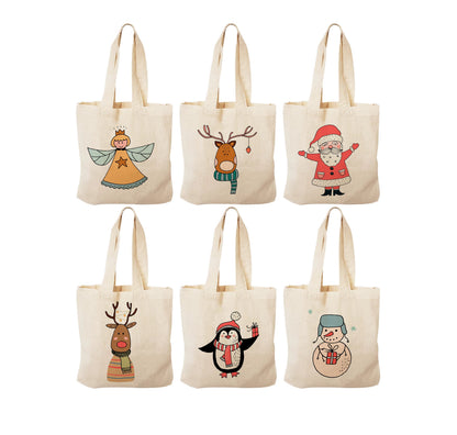 Christmas Party Favor Bags - Set of Six Bags
