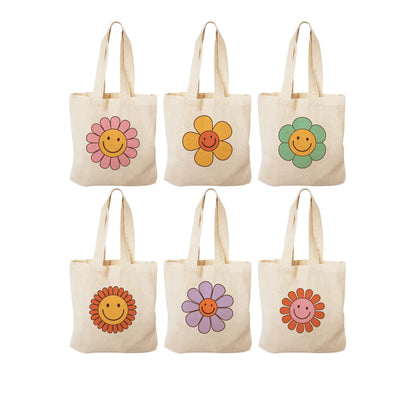 Groovy Flower Party Favor Bags - Perfect for Flower Themed Parties & Events! - Set of Six Bags
