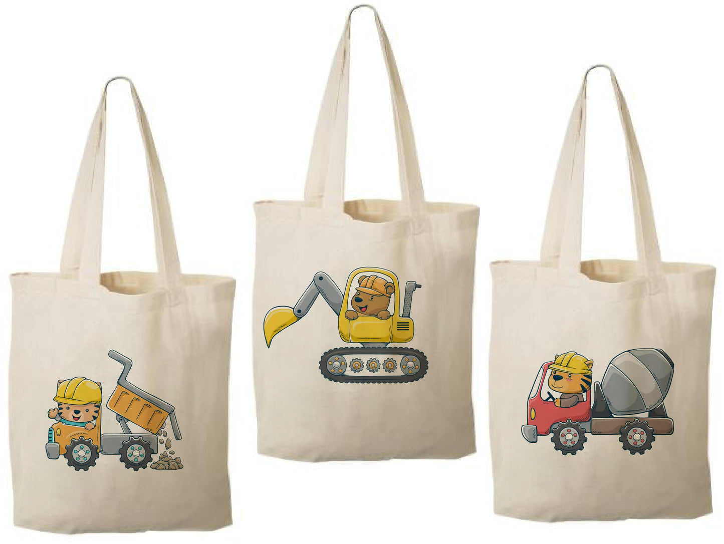 Construction Party Favor Bags - Set of Three Bags