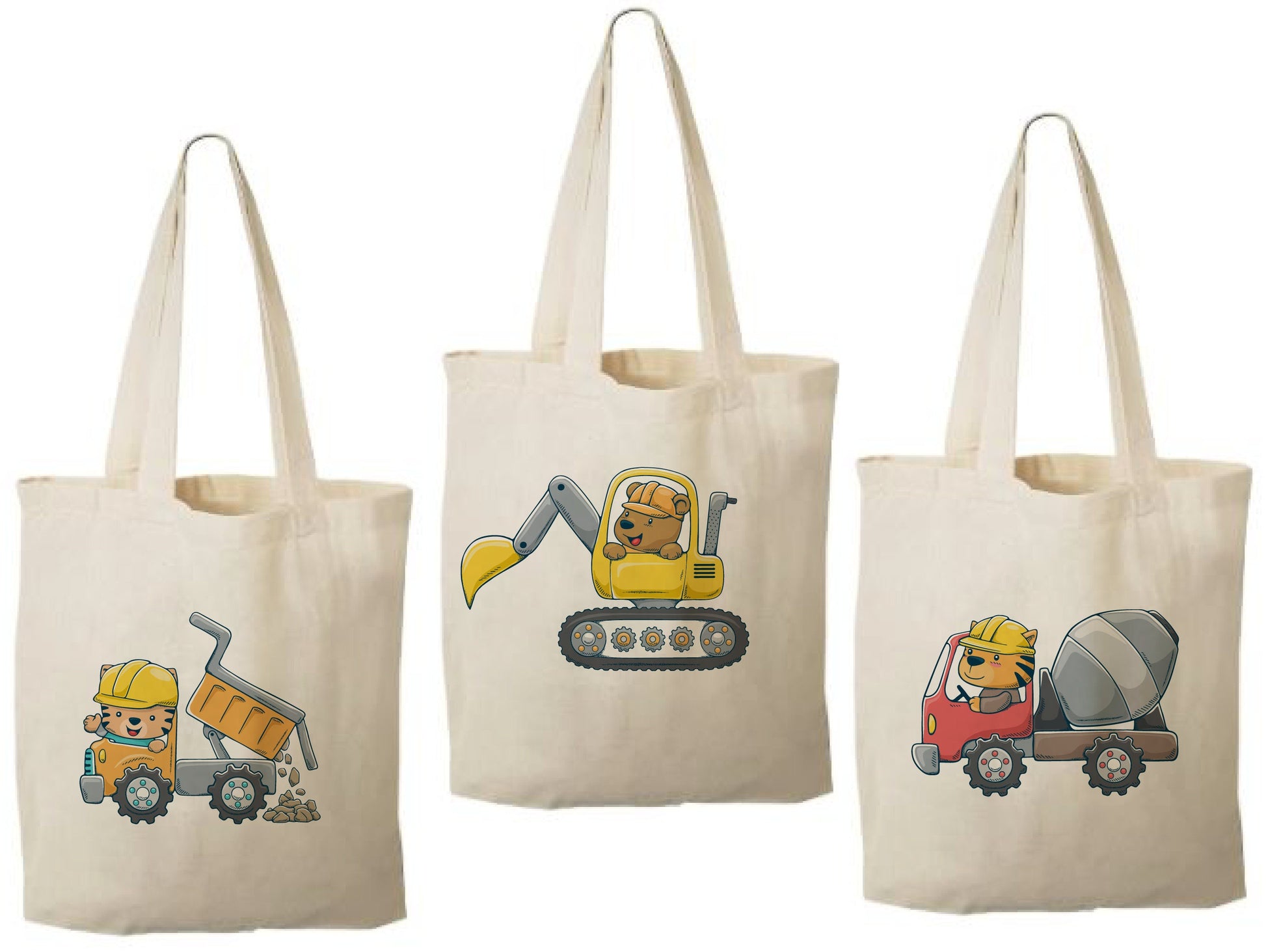 Construction Party Favor Bags - Set of Three Bags