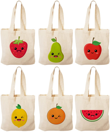 Fruit Party Favor Bags - Perfect for Fruit Themed Parties & Events - Set of Six Bags