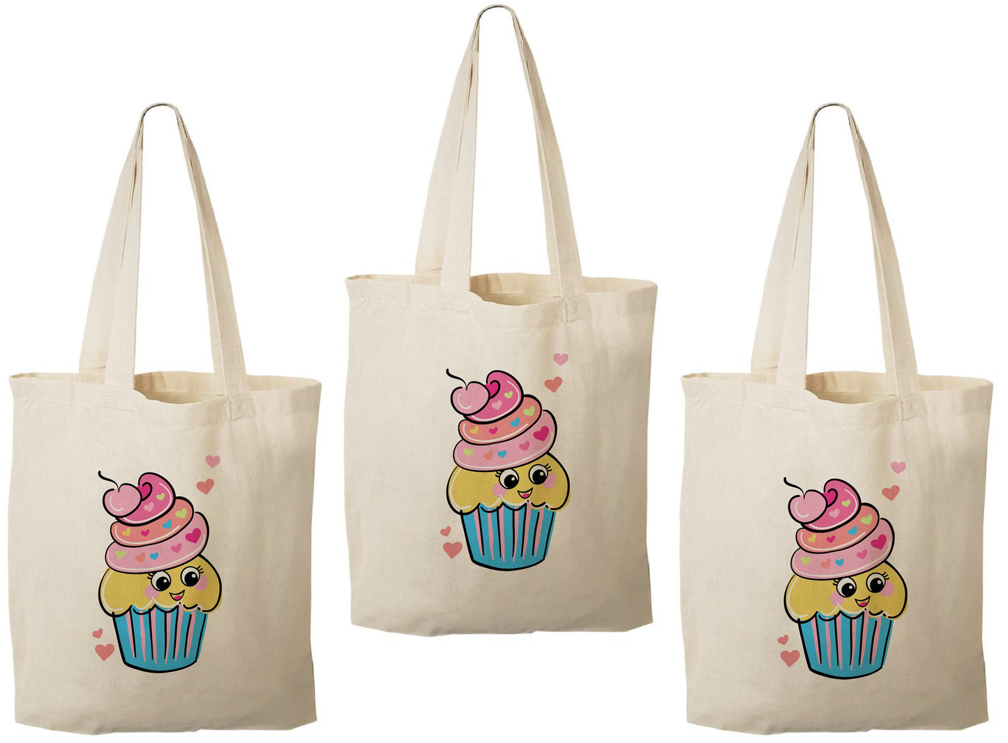 Cupcake Party Favor Bags - Set of Three Bags