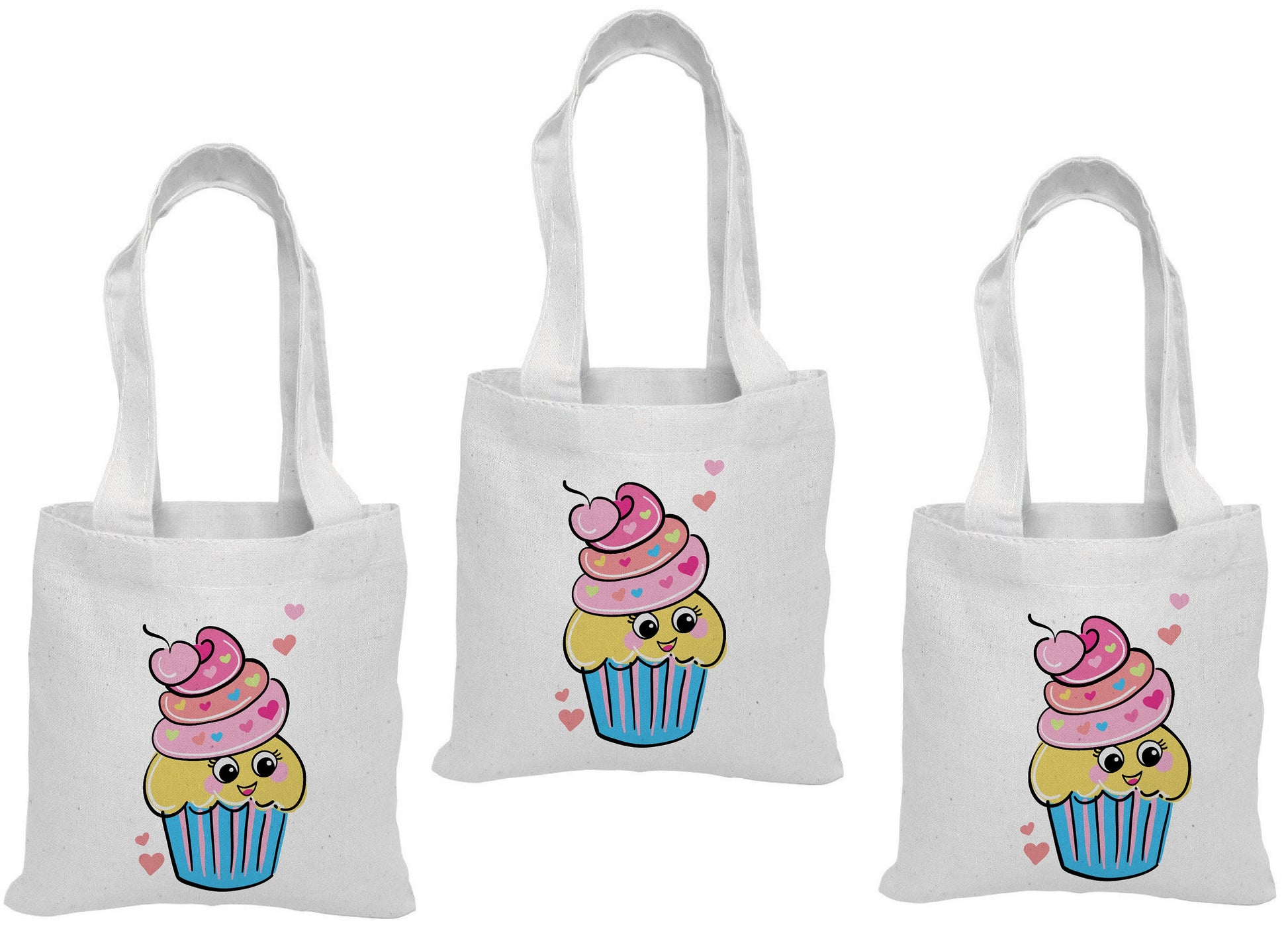 Cupcake Party Favor Bags - Set of Three Bags