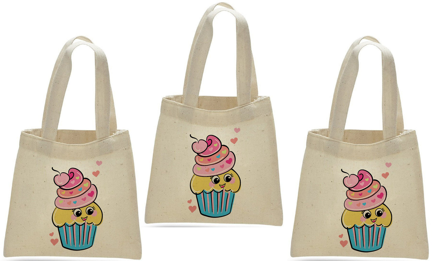 Cupcake Party Favor Bags - Set of Three Bags