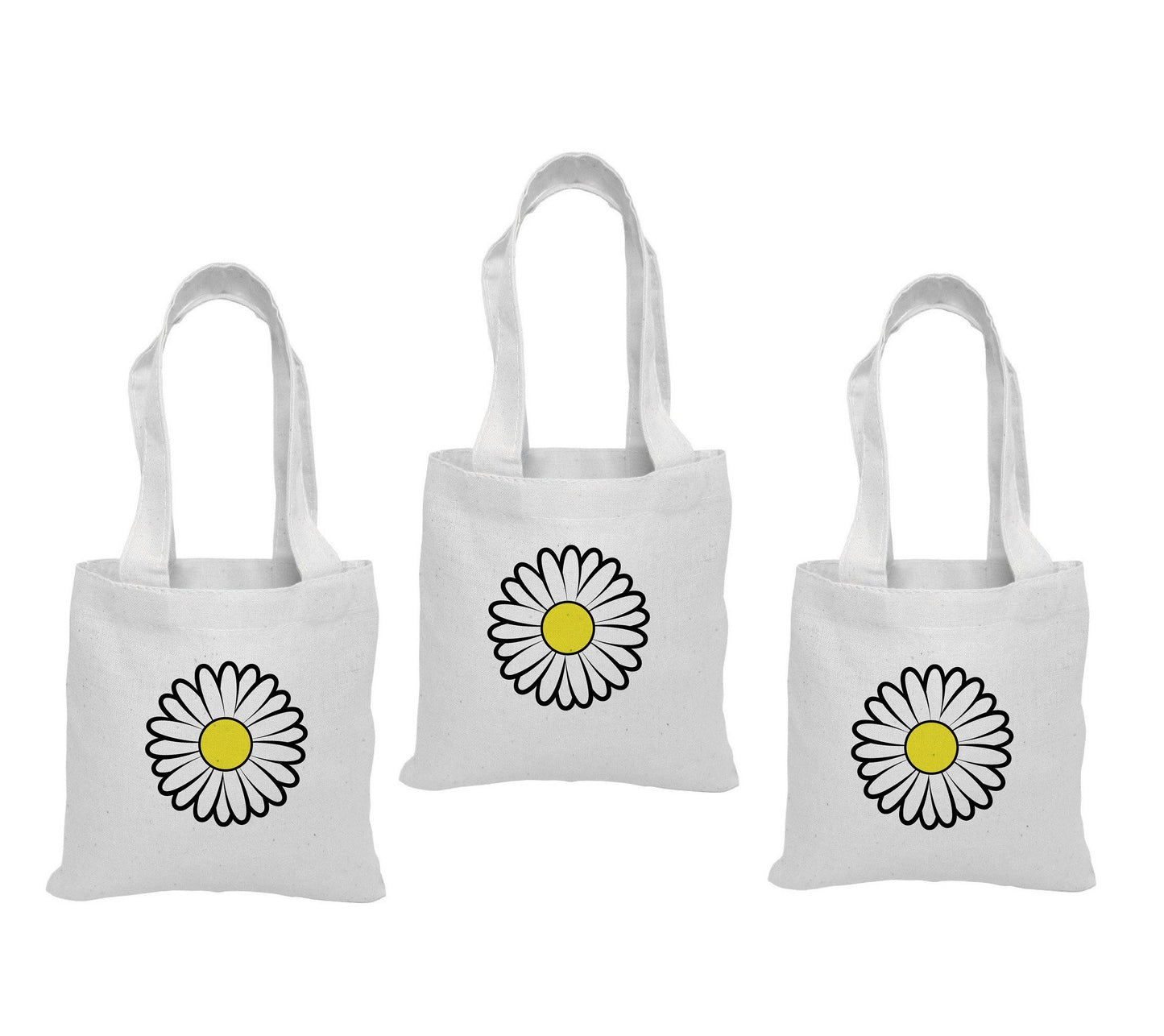 Daisy Party Favor Bags - Set of Three Bags