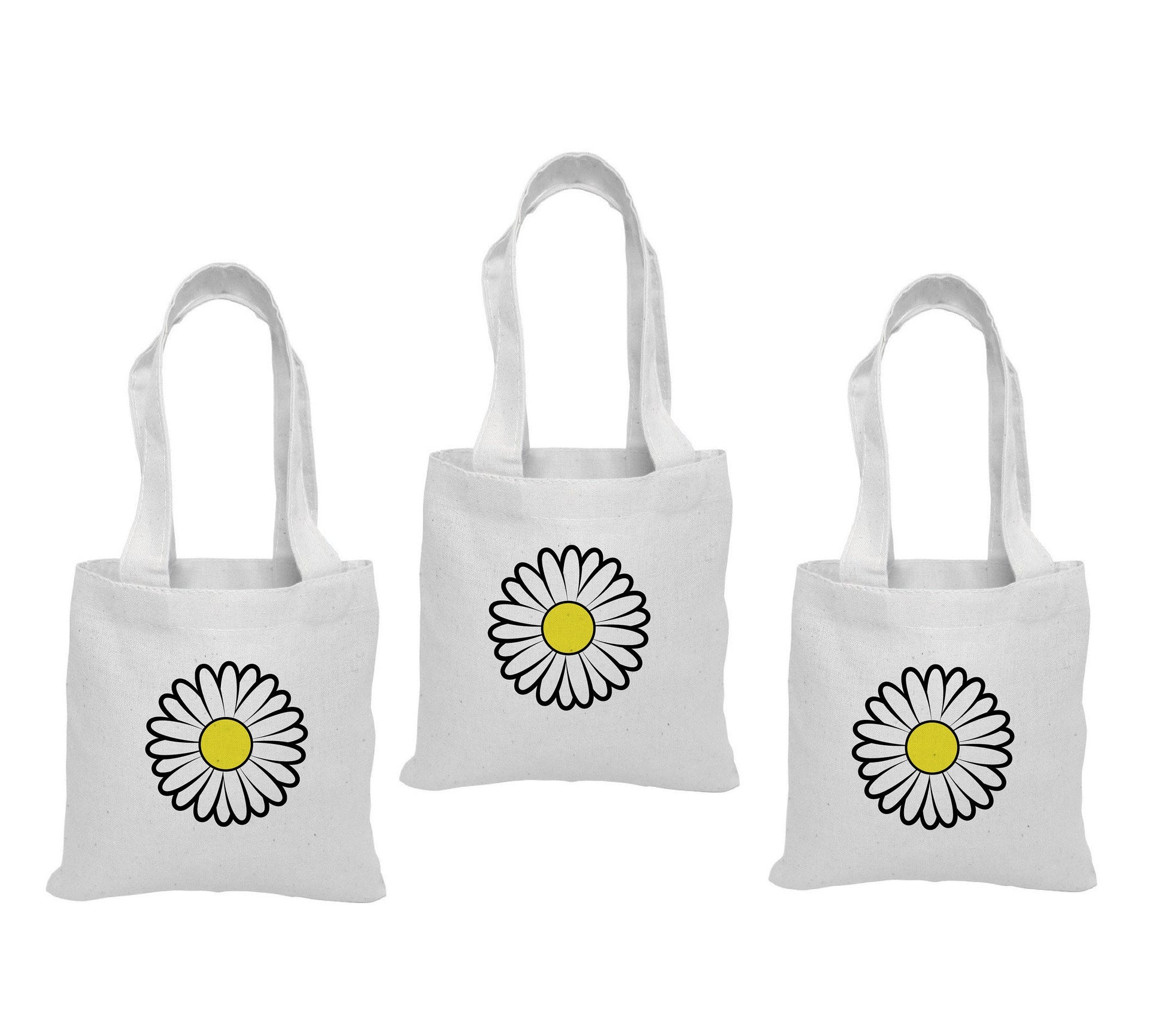 Daisy Party Favor Bags - Set of Three Bags