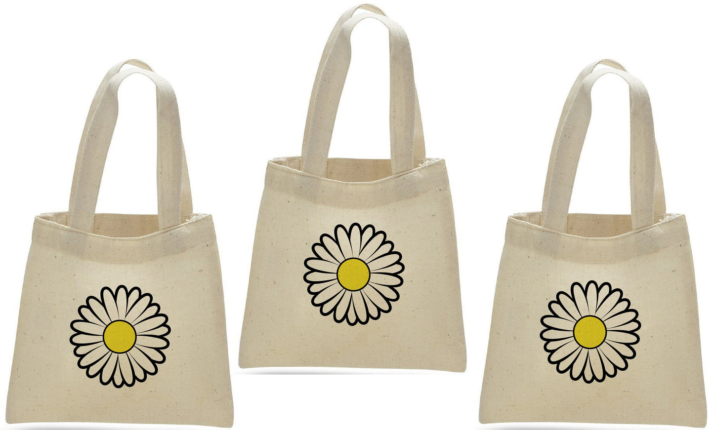 Daisy Party Favor Bags - Set of Three Bags