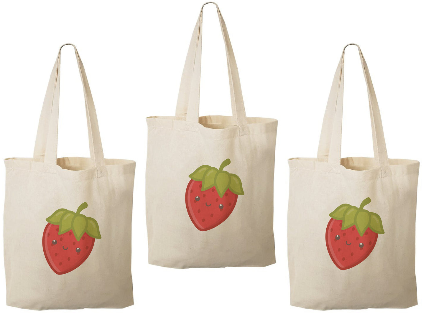 Strawberry Party Favor Bags - Set of Three Bags
