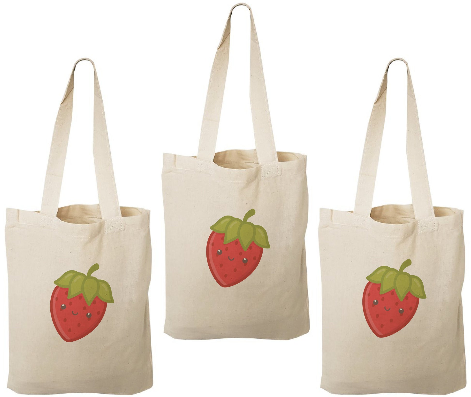 Strawberry Party Favor Bags - Set of Three Bags