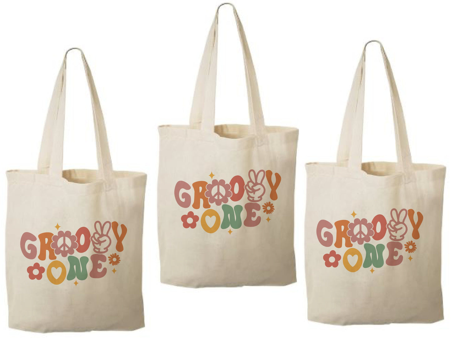 Groovy One Birthday Party Bags - Set of Three Bags