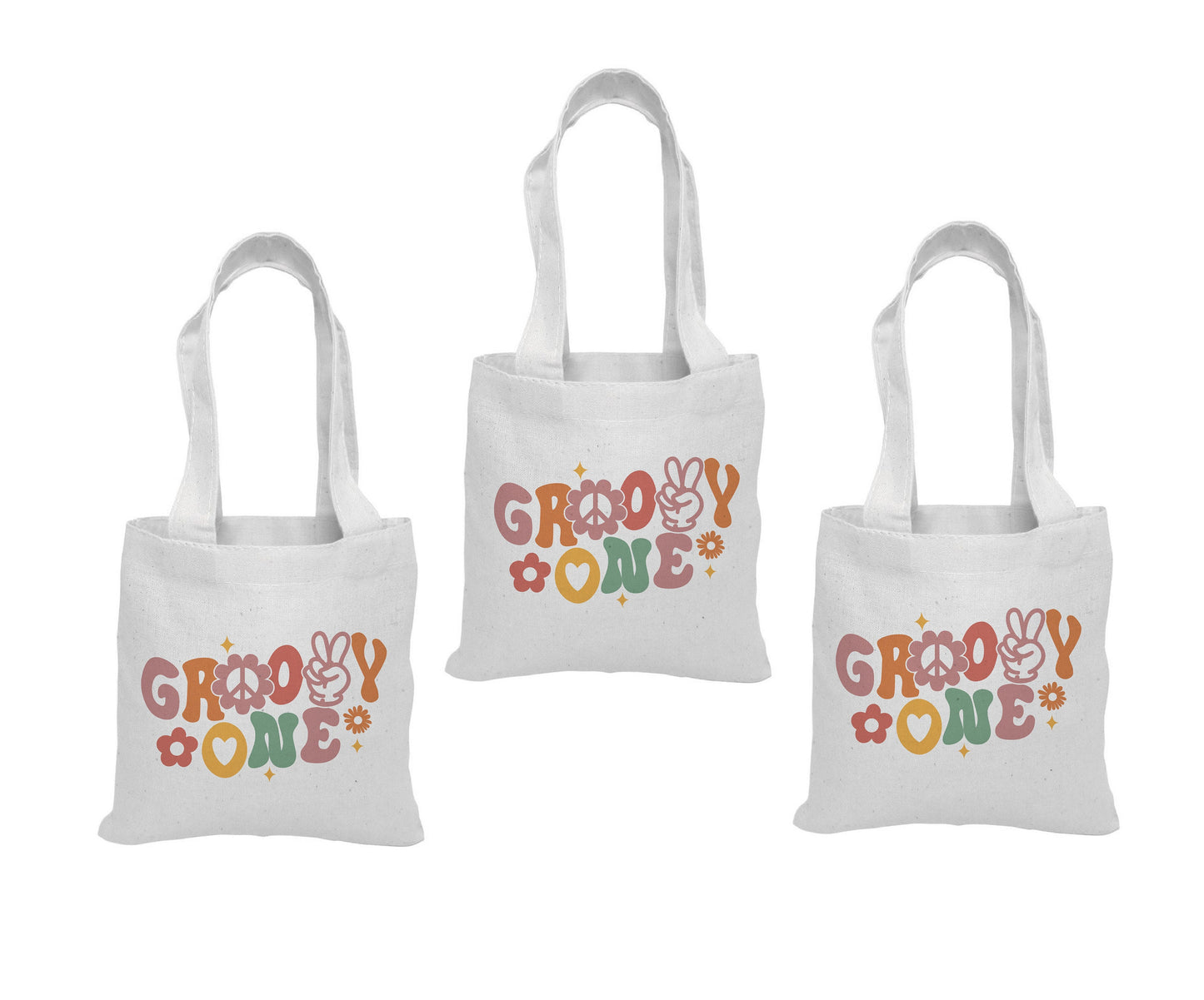 Groovy One Birthday Party Bags - Set of Three Bags