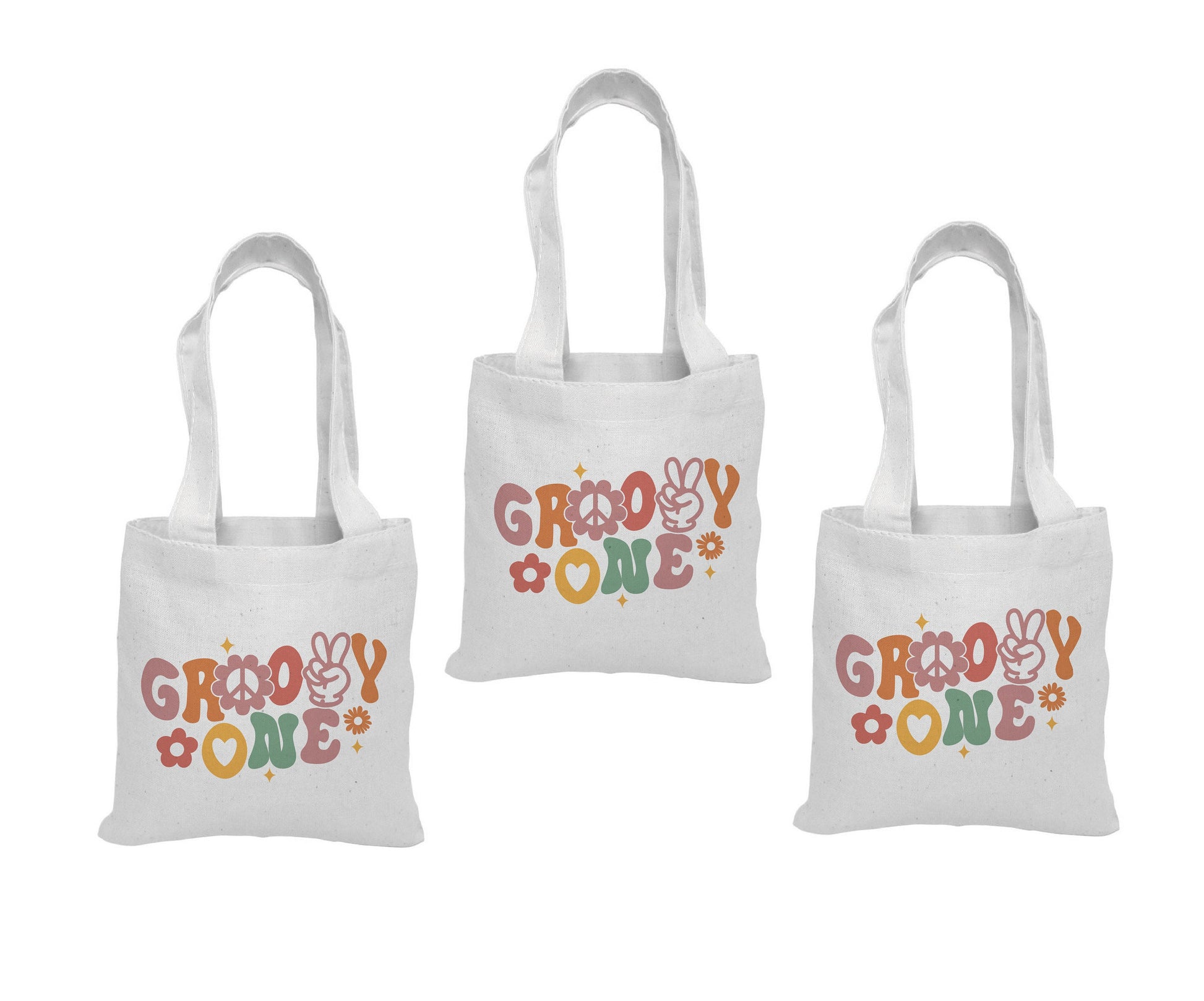 Groovy One Birthday Party Bags - Set of Three Bags