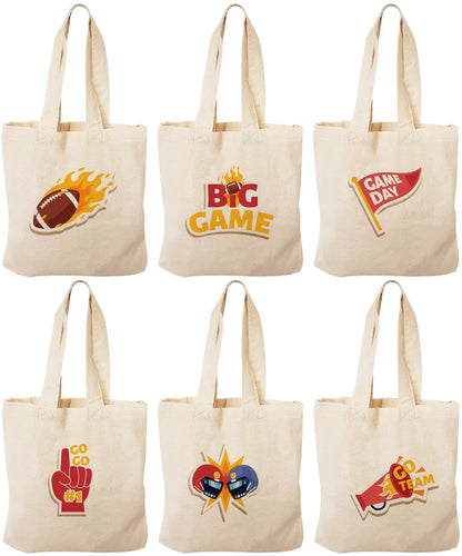 Football Party Favor Bags - Set of Six Bags