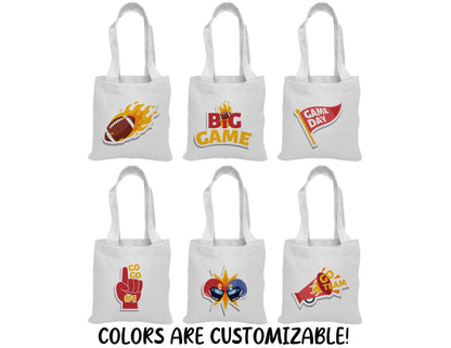 Football Party Favor Bags - Set of Six Bags