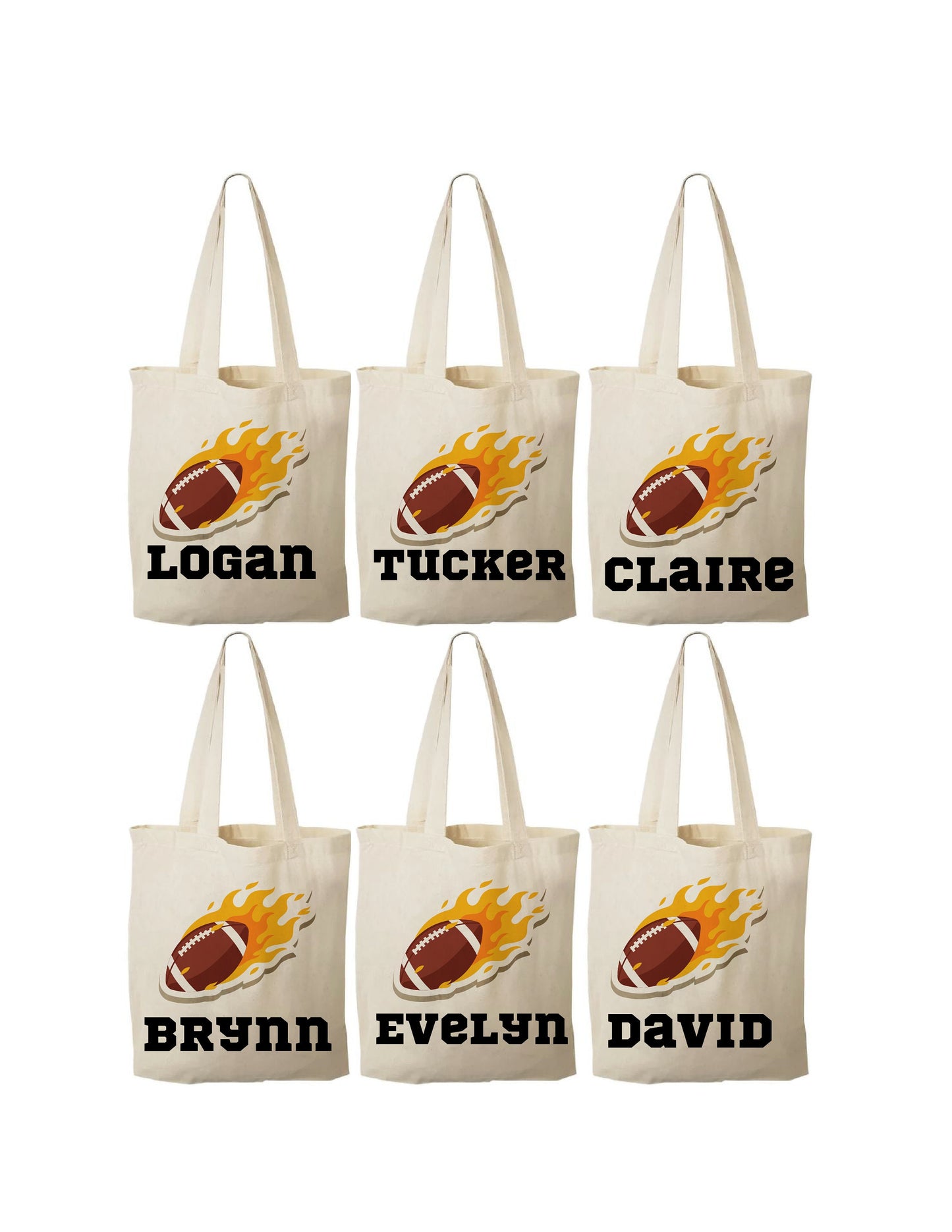 Personalized Football Party Favor Bags – Custom Name Goodie Bags, Kids Sports Birthday Favors, Game Day Treat Bags, Tailgate Party Gifts
