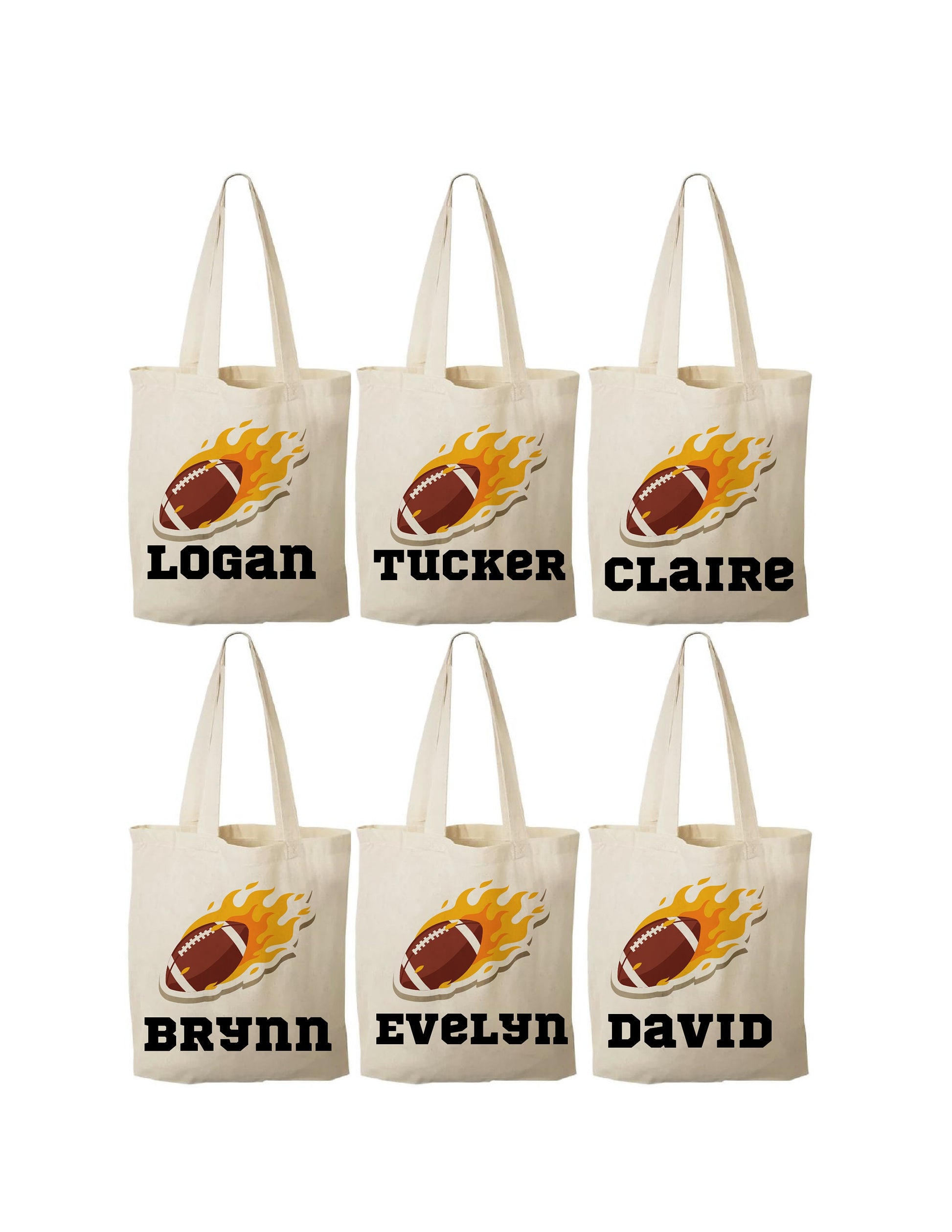 Personalized Football Party Favor Bags – Custom Name Goodie Bags, Kids Sports Birthday Favors, Game Day Treat Bags, Tailgate Party Gifts