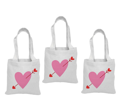 Personalized Valentine's Day Party Favor Bags - Set of Three Bags