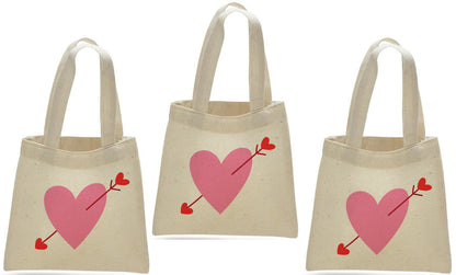Personalized Valentine's Day Party Favor Bags - Set of Three Bags