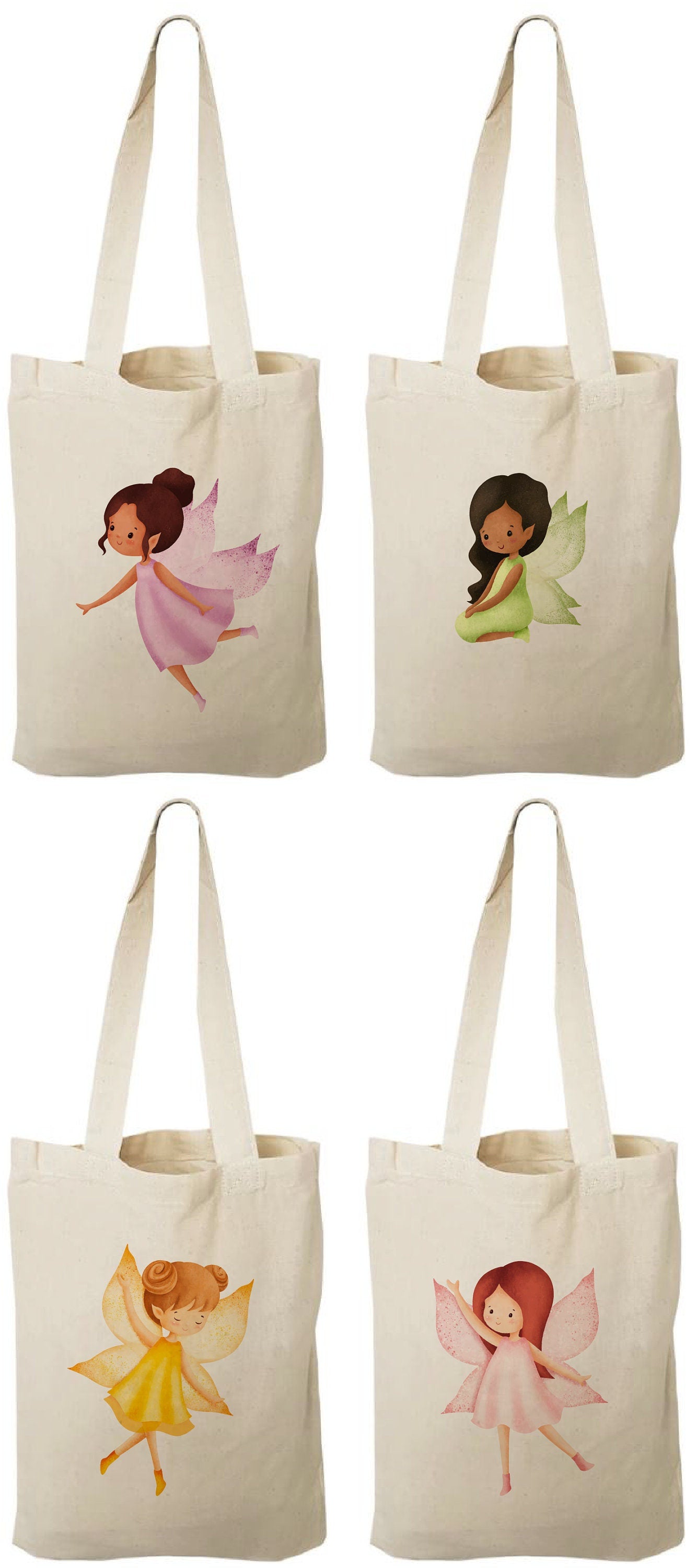 Fairy Party Favor Bags, Set of 4, Fairy Tale Goodie Bags