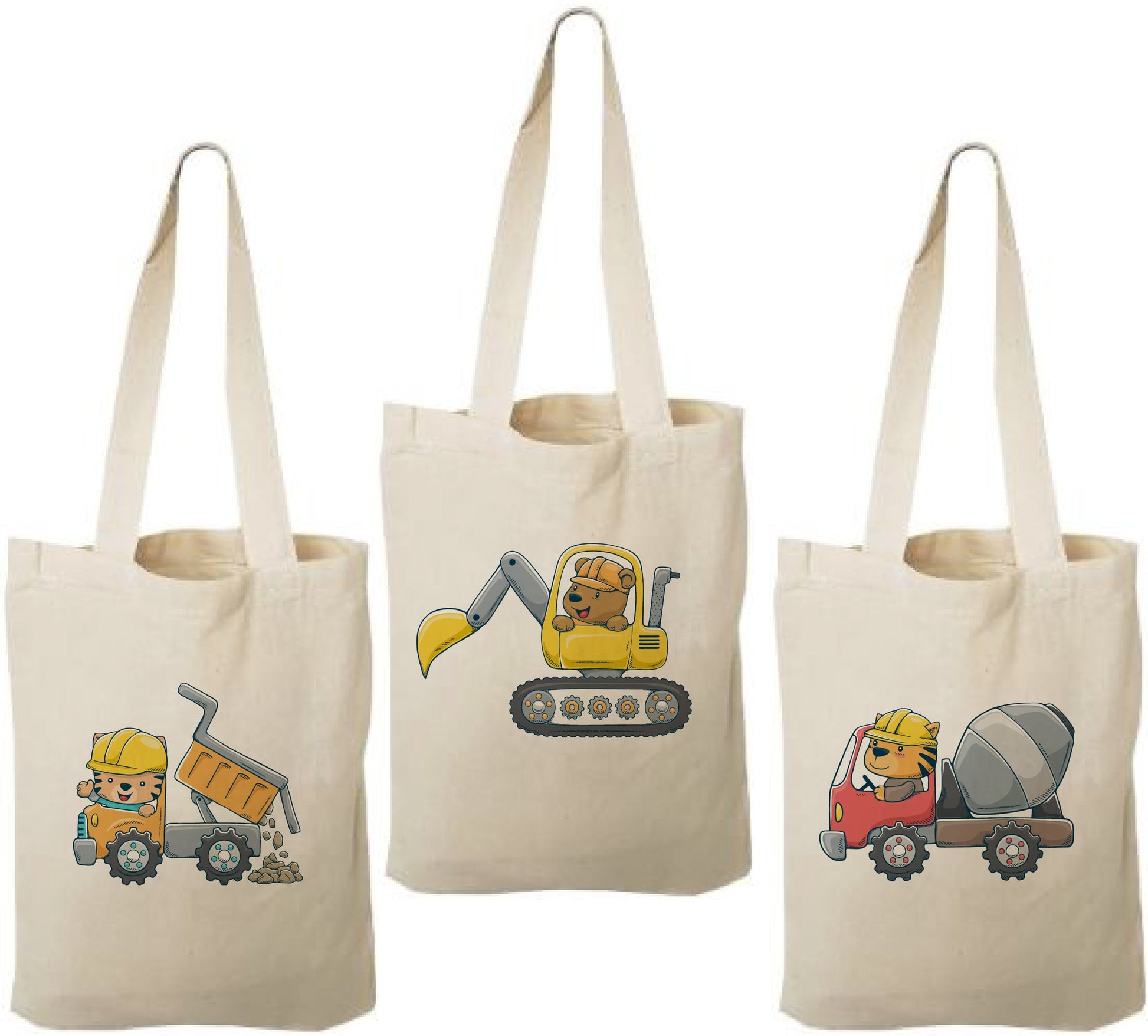 Construction Party Favor Bags - Set of Three Bags