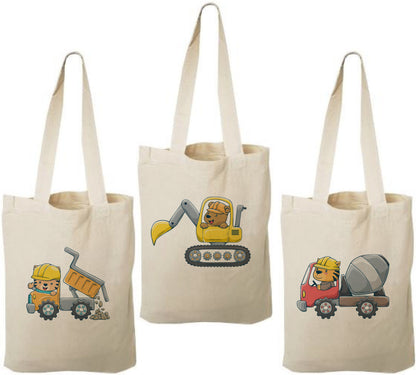 Construction Party Favor Bags - Set of Three Bags