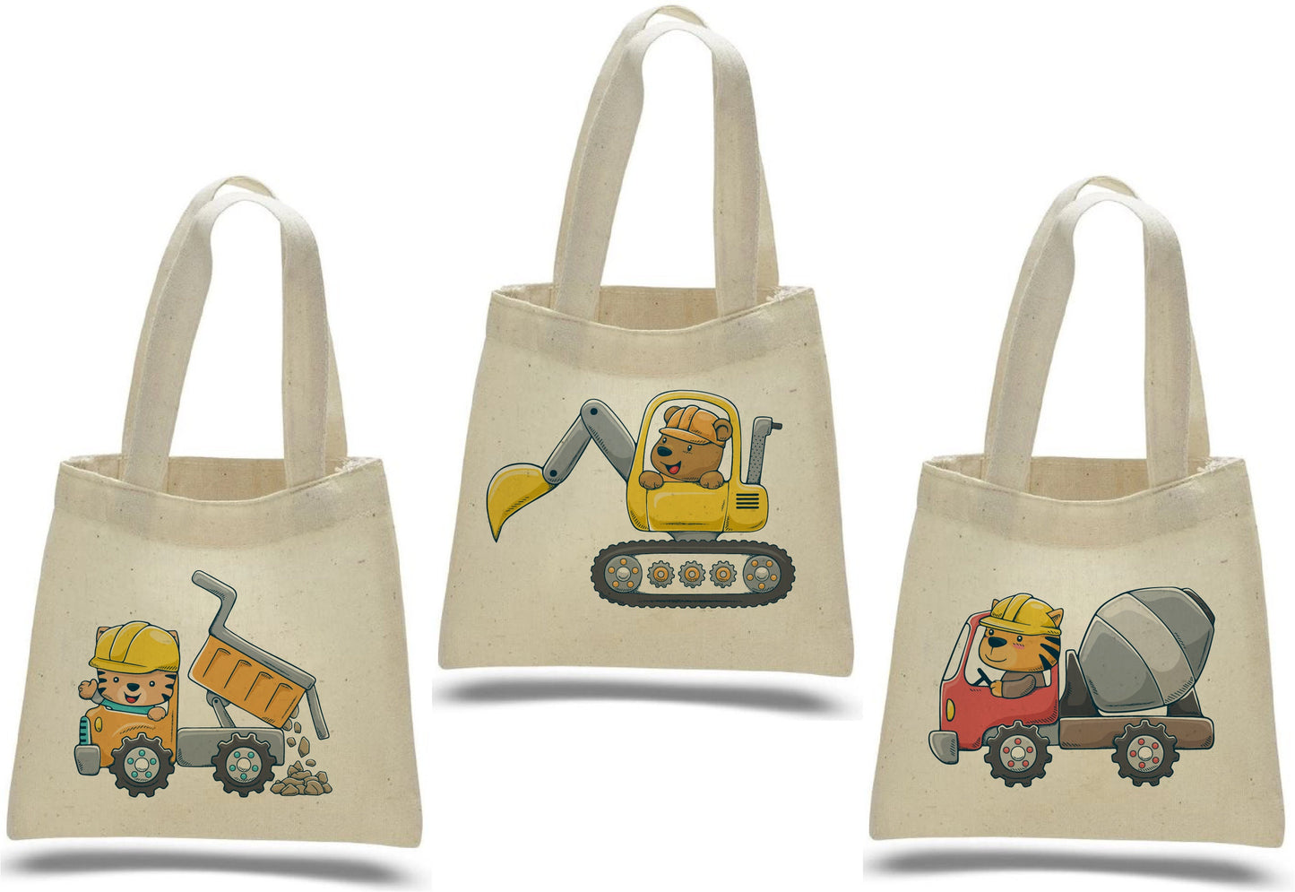 Construction Party Favor Bags - Set of Three Bags