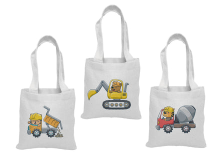 Construction Party Favor Bags - Set of Three Bags