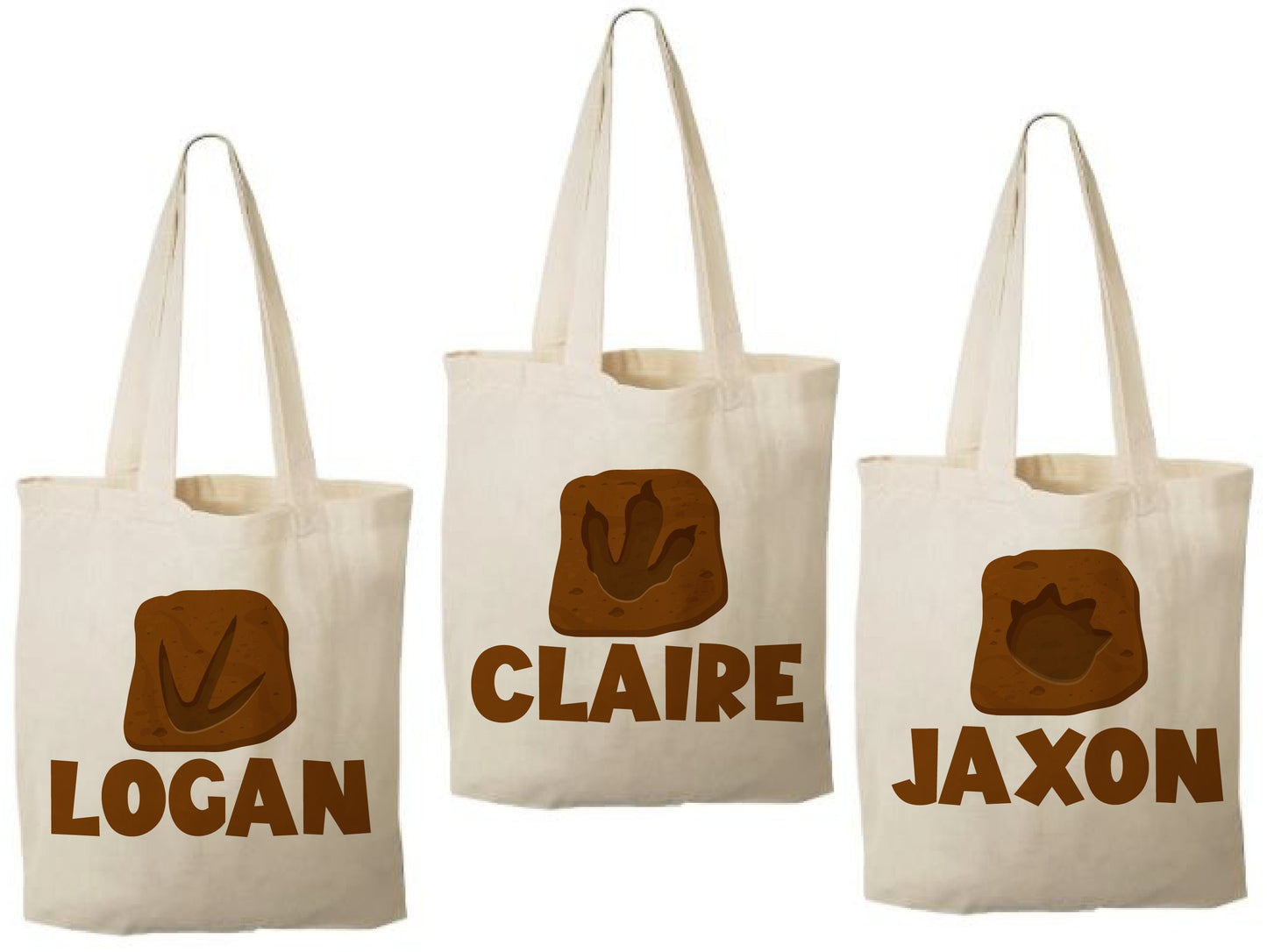 Dinosaur Fossil Party Favor Bags - Set of Three Bags