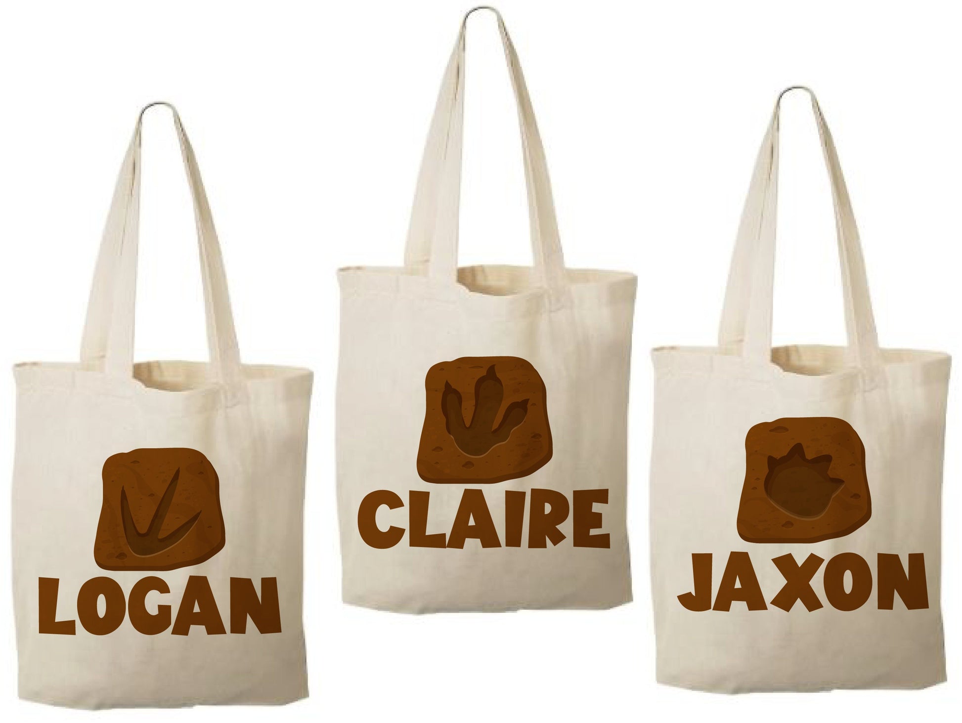 Dinosaur Fossil Party Favor Bags - Set of Three Bags