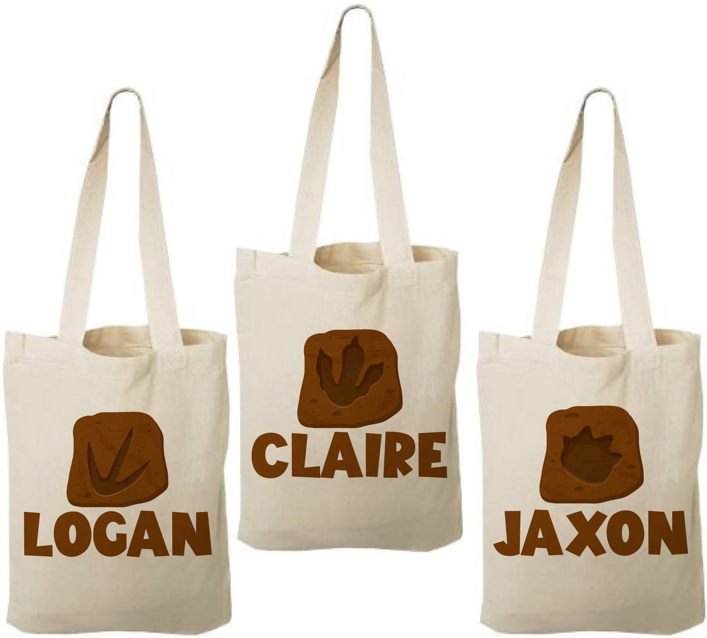 Dinosaur Fossil Party Favor Bags - Set of Three Bags