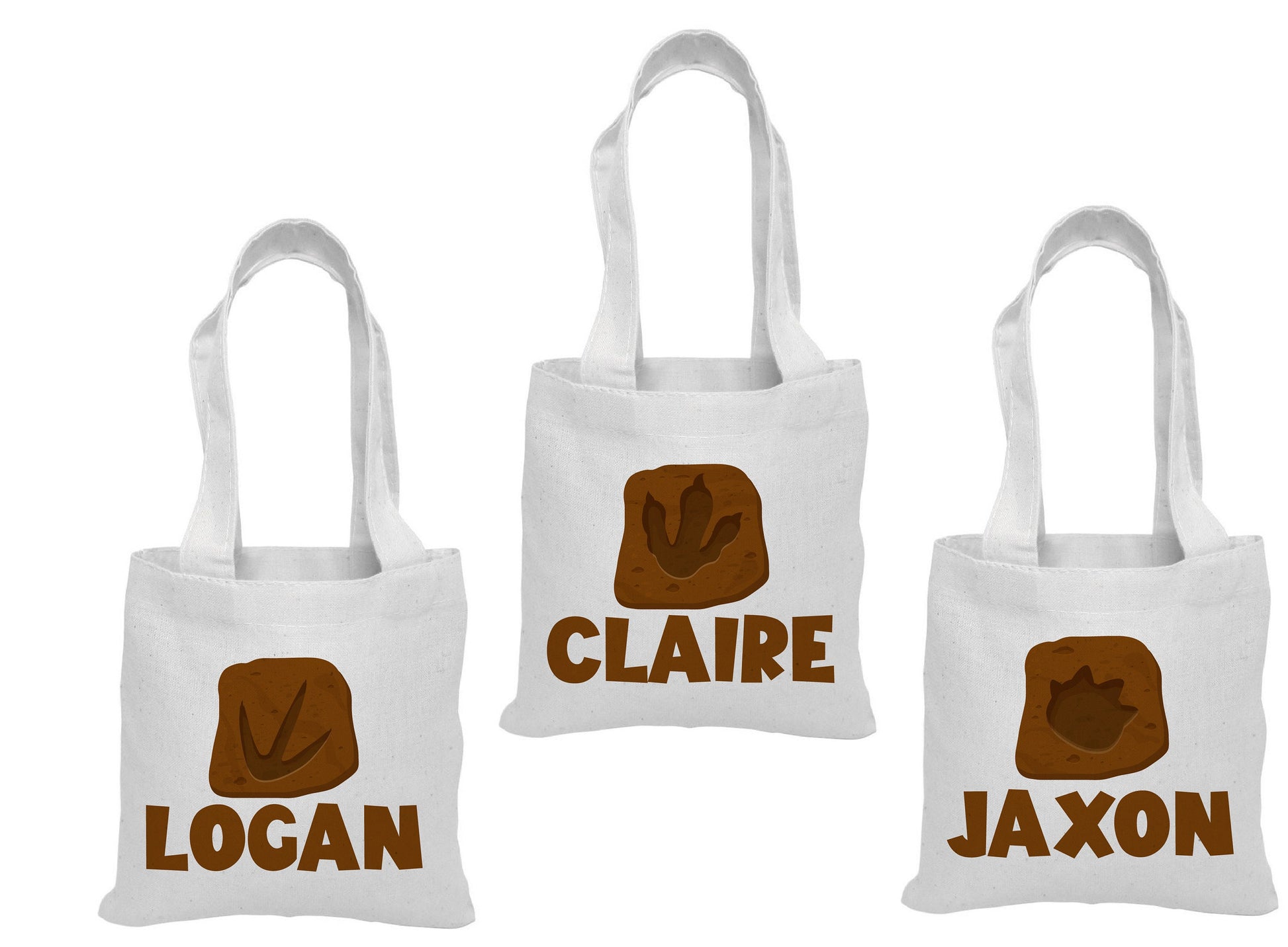 Dinosaur Fossil Party Favor Bags - Set of Three Bags