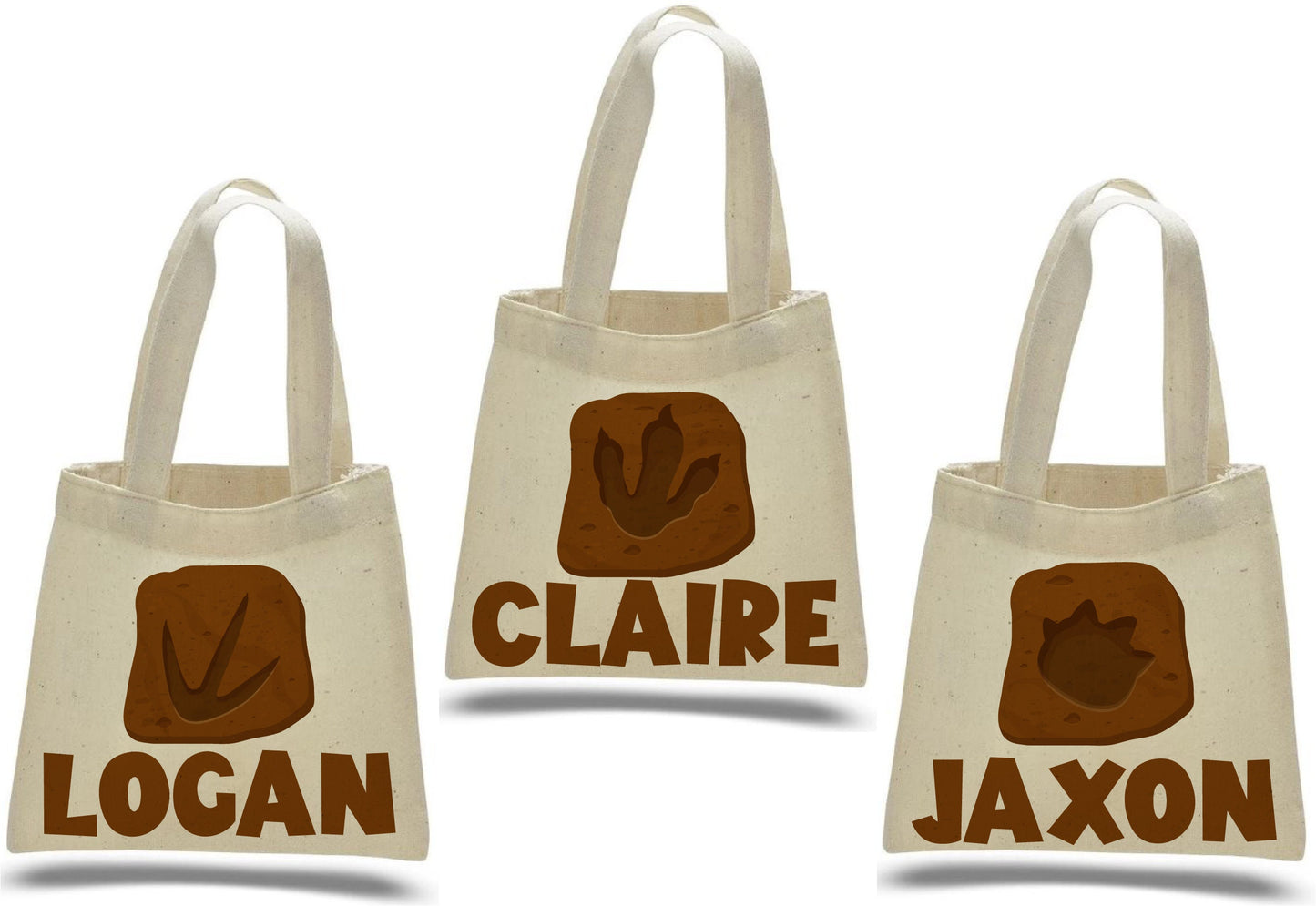 Dinosaur Fossil Party Favor Bags - Set of Three Bags