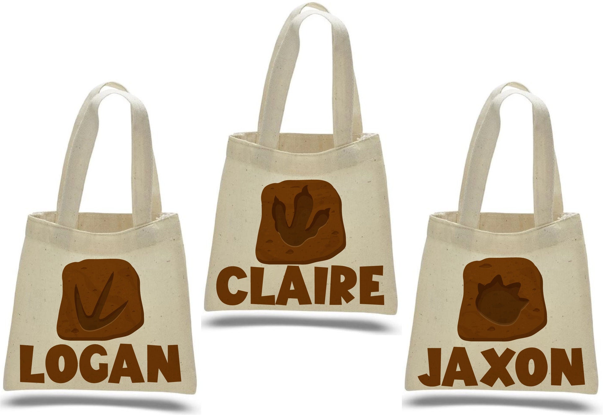 Dinosaur Fossil Party Favor Bags - Set of Three Bags