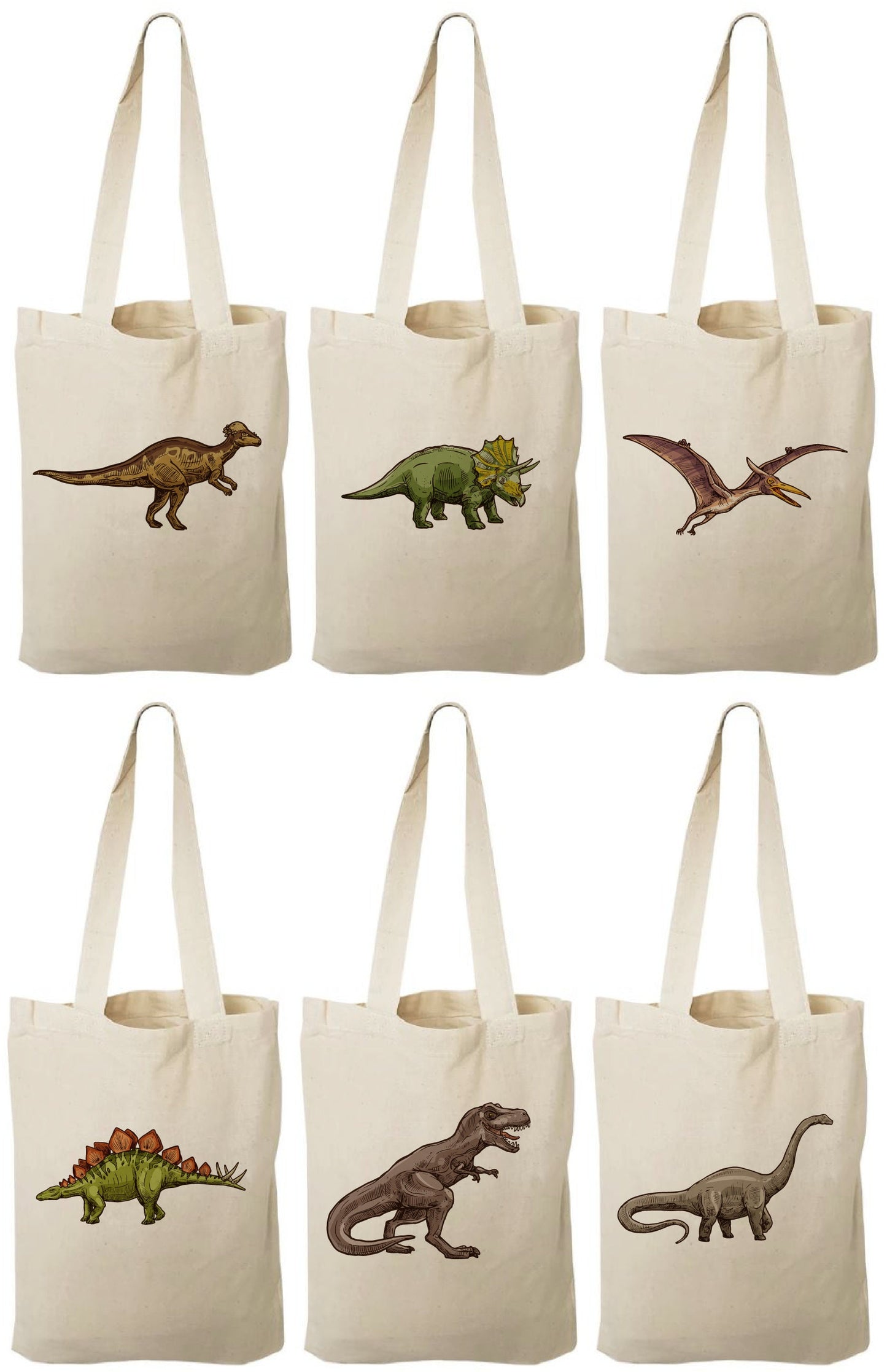Dinosaur Party Favor Bags - Perfect for Dinosaur Themed Parties & Events - Set of Six